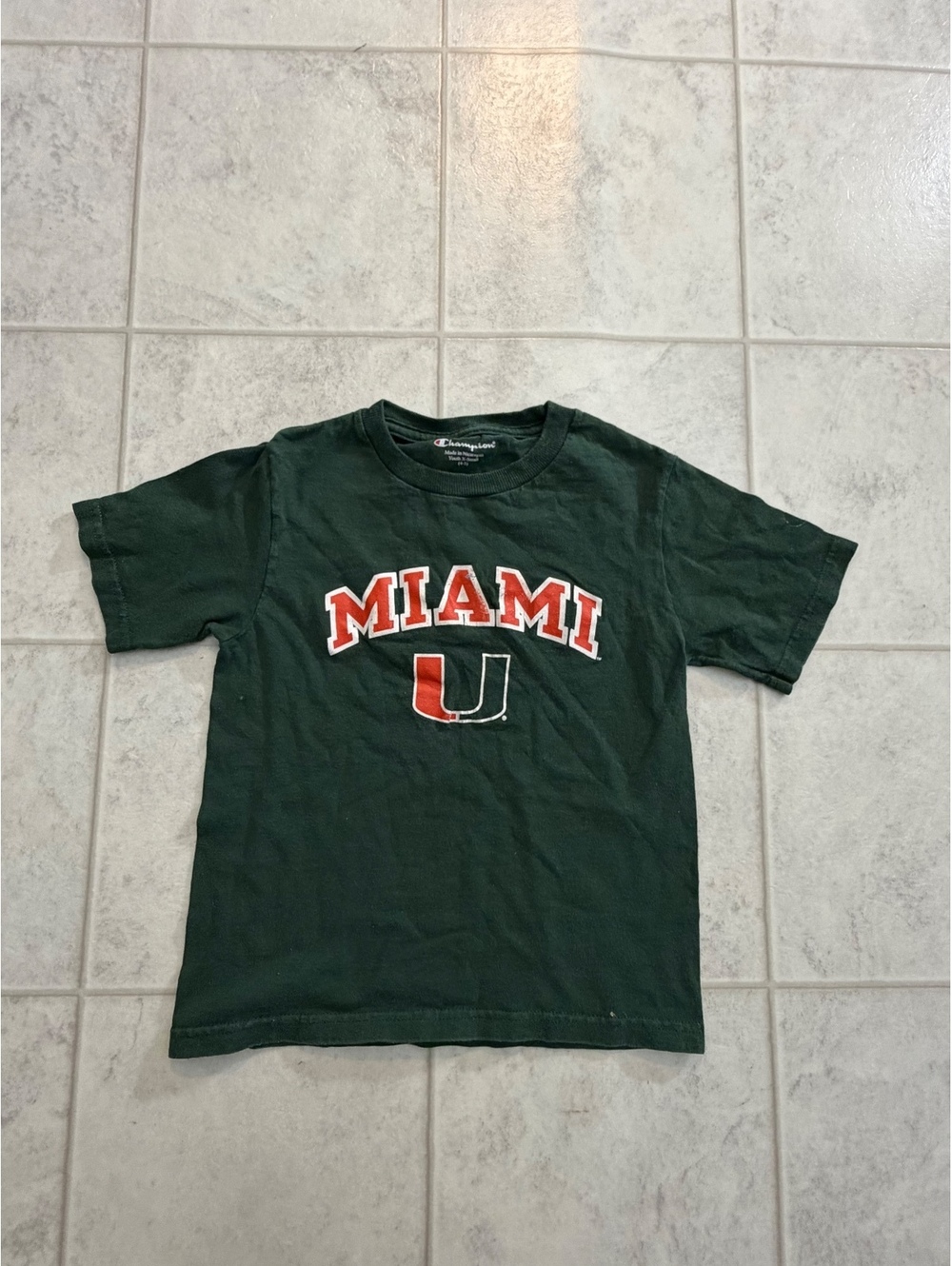 Champion Miami Hurricanes green T-shirt